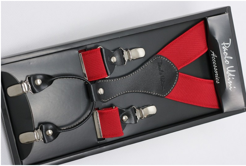 Pánske kravaty traky Paolo Udini červené